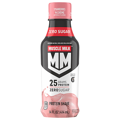 Muscle Milk Genuine Non Dairy Protein Shake Strawberries 'N Creme Artificially Flavored 14 Fl Oz Bottle