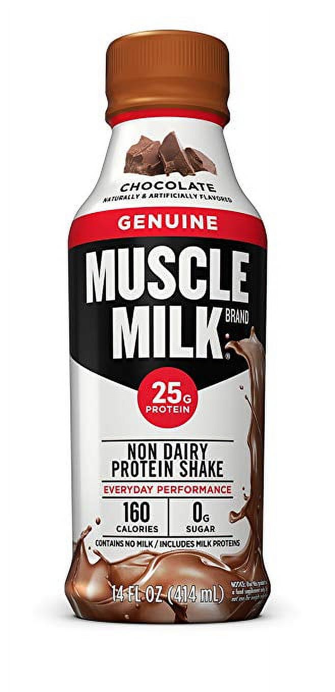 Muscle Milk Genuine Protein Shake, Chocolate, 25g Protein, 14 Fl Oz