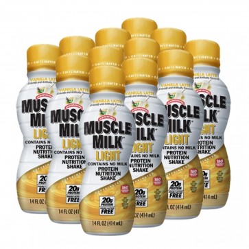 Muscle Milk Protein Nutrition Shake, Light, Vanilla Latte 14 Oz