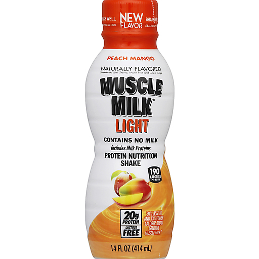 Muscle Milk Protein Nutrition Shake, Light, Peach Mango 14 Oz