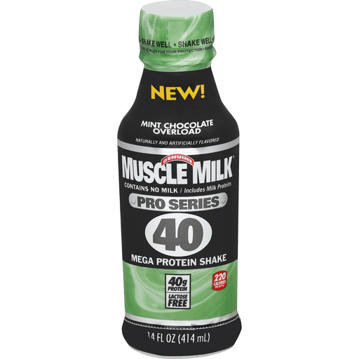 Muscle Milk Pro Series 40 Mega Protein Shake, Mint Chocolate Overload