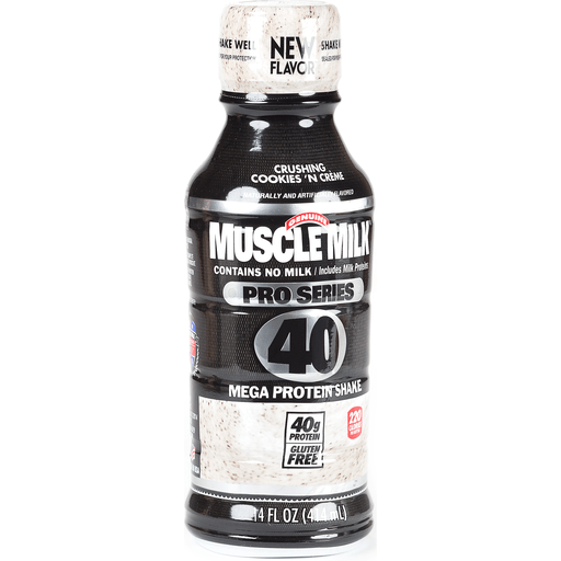 Muscle Milk Pro Series Crushing Cookies And Cream Non Dairy Protein Shake 14 Fluid Ounce Plastic Bottle
