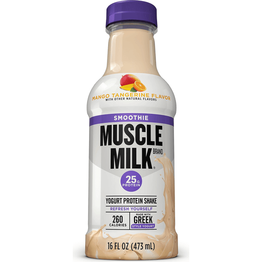 Muscle Milk Smoothie Mango Tangerine Yogurt Protein Shake 16 Fluid Ounce Plastic Bottle