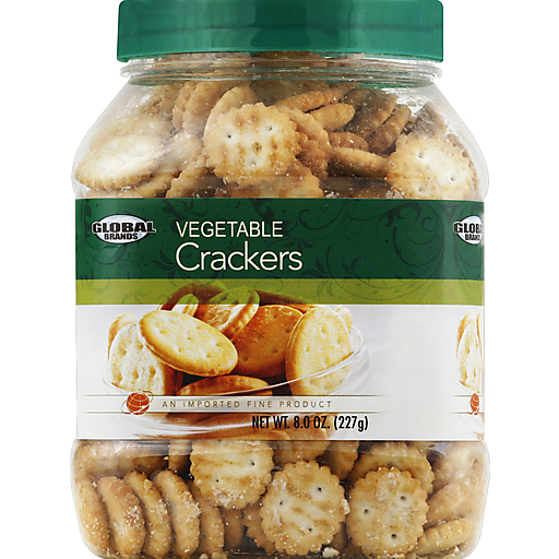 Global Brands Crackers, Vegetable 8 Oz