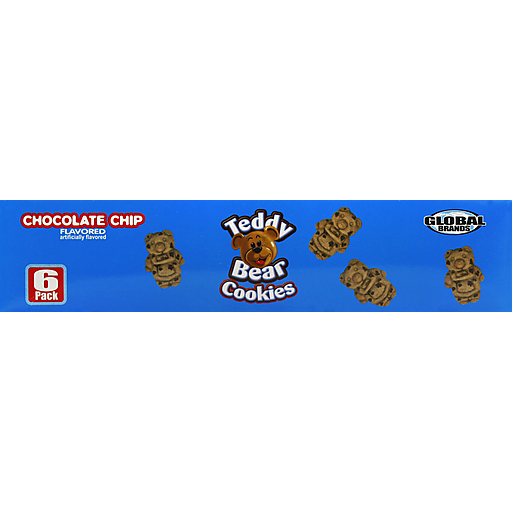 Global Brands Cookies, Teddy Bear, Chocolate Chip Flavored
