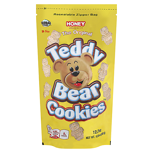 Global Brands Cookies, Honey, Bite Size, Teddy Bear 12 Oz