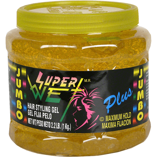 Super Wet Plus Hair Styling Gel, Maximum Hold, Yellow