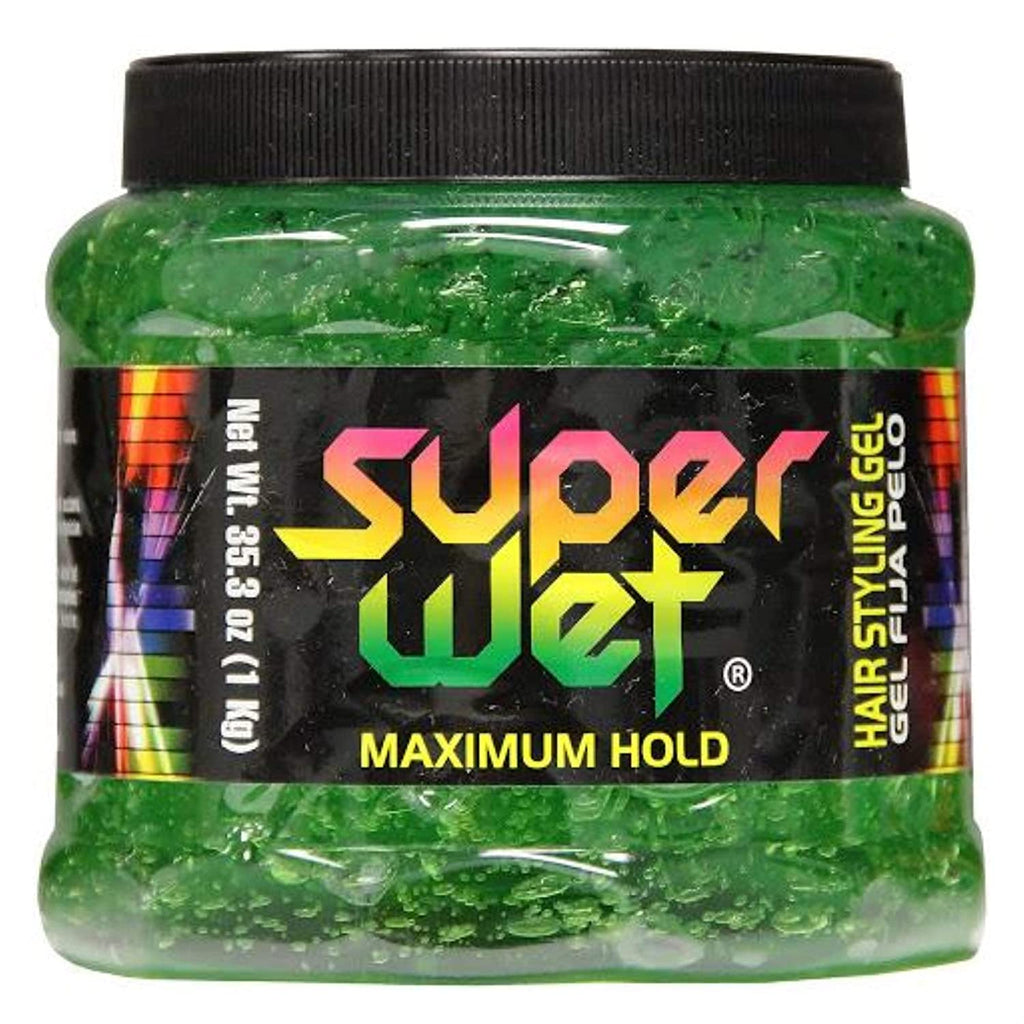 Super Wet Plus Hair Styling Gel, Maximum Hold, Green