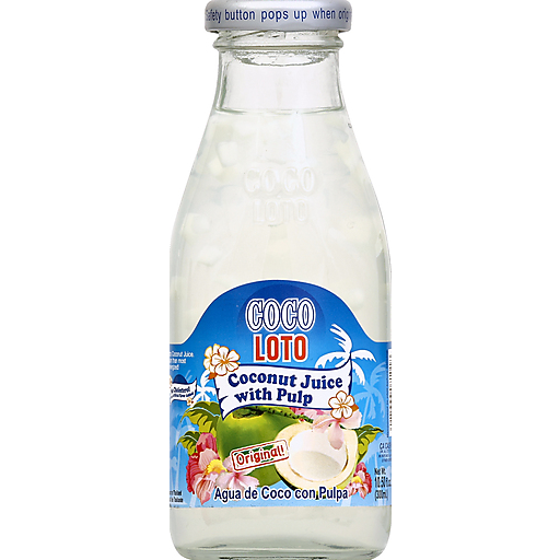 Coco Loto Coconut Juice, With Pulp, Original! 10.5 Oz