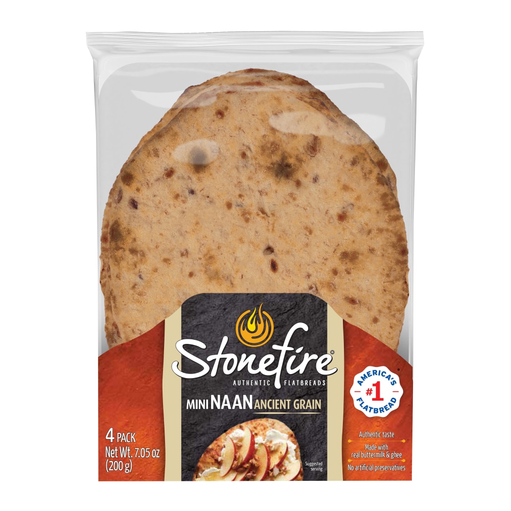 Stonefire Mini Naan Bread 4 Pack Ancient Grain