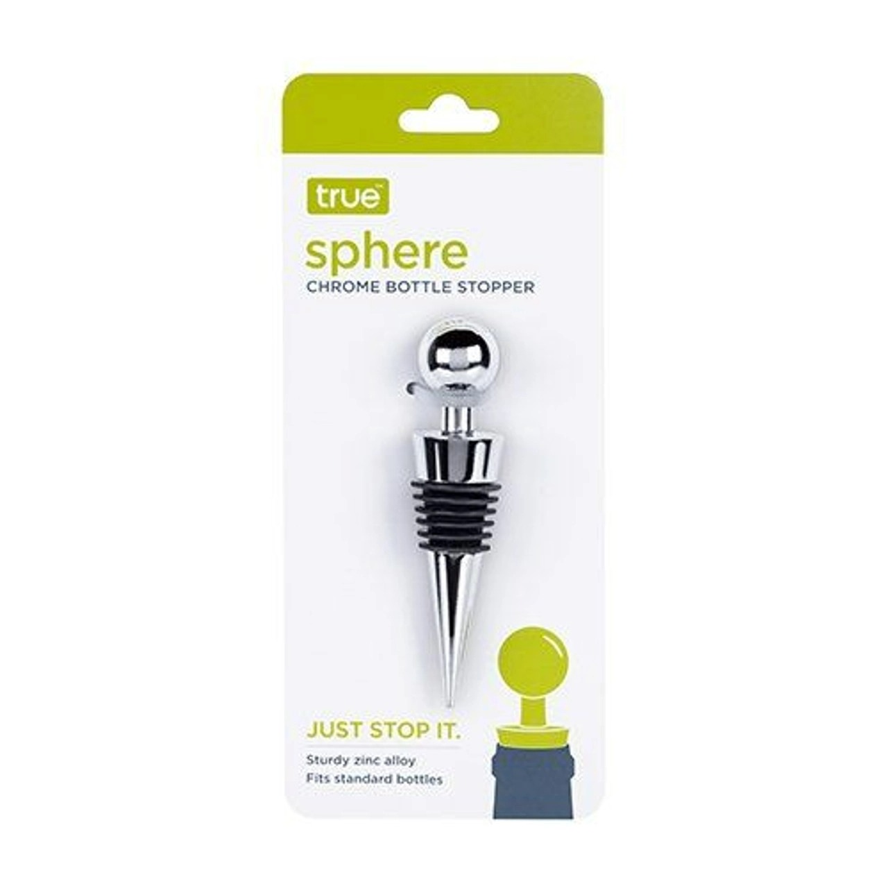 True Sphere Chrome Bottle Stopper