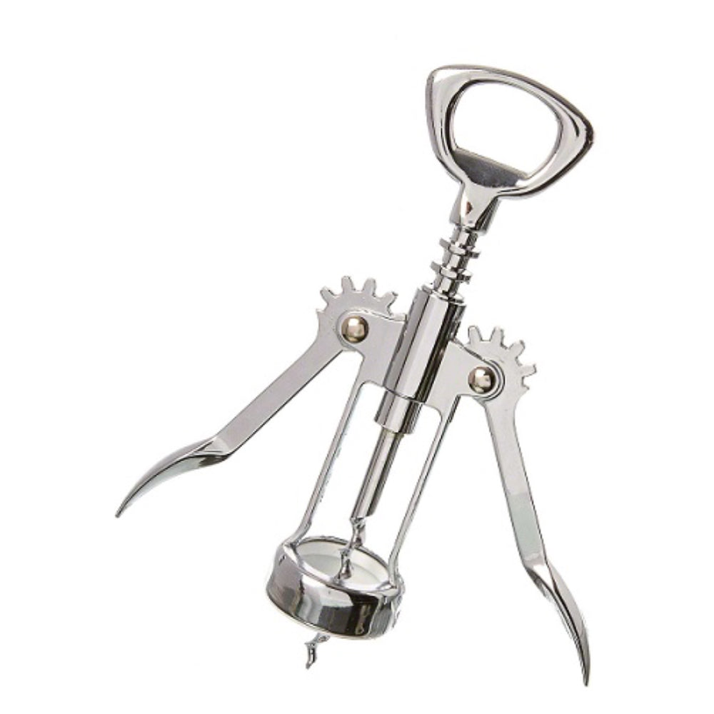 True Soar Chrome Winged Corkscrew, Self Centering Worm, Bottle Opener