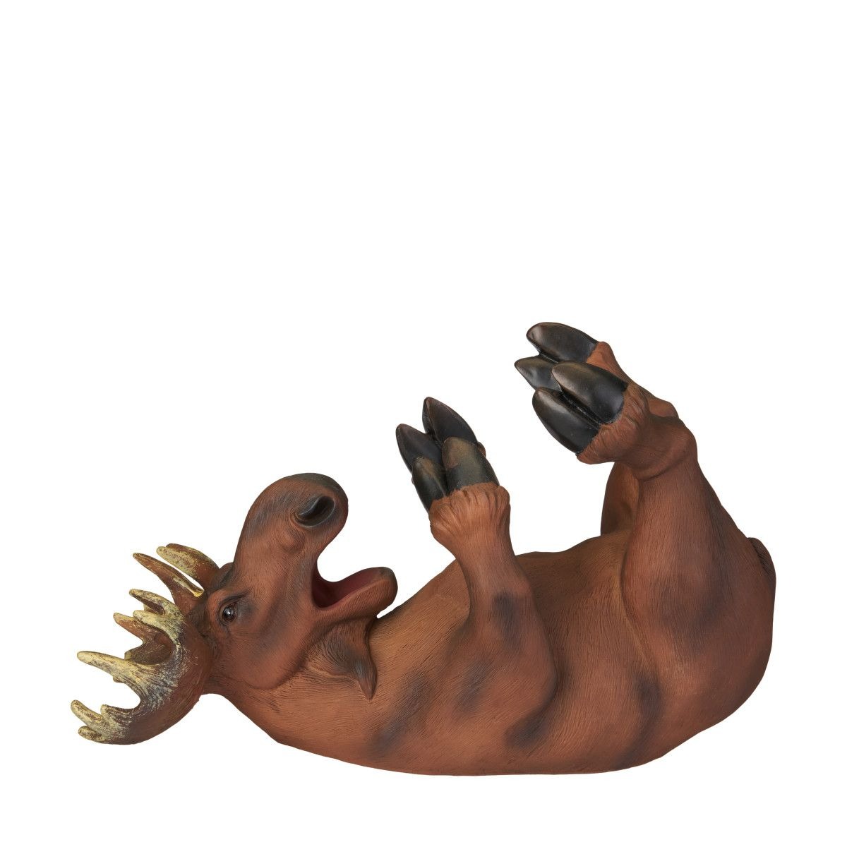 True Mischievous Moose Polyresin Wine Bottle Holder Brown