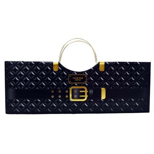 Black Plush Wine Purse Bag