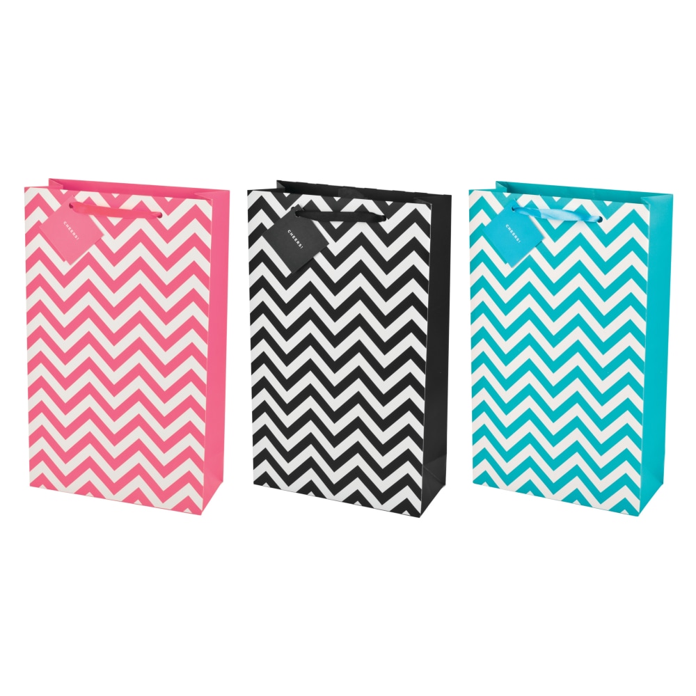 True Fabrications Assorted 2-Bottle Chevron Wine Bags By Cakewalk