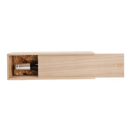 Twine Single Bottle Wooden Decorative Wine Box With Lid - Perfect Gift