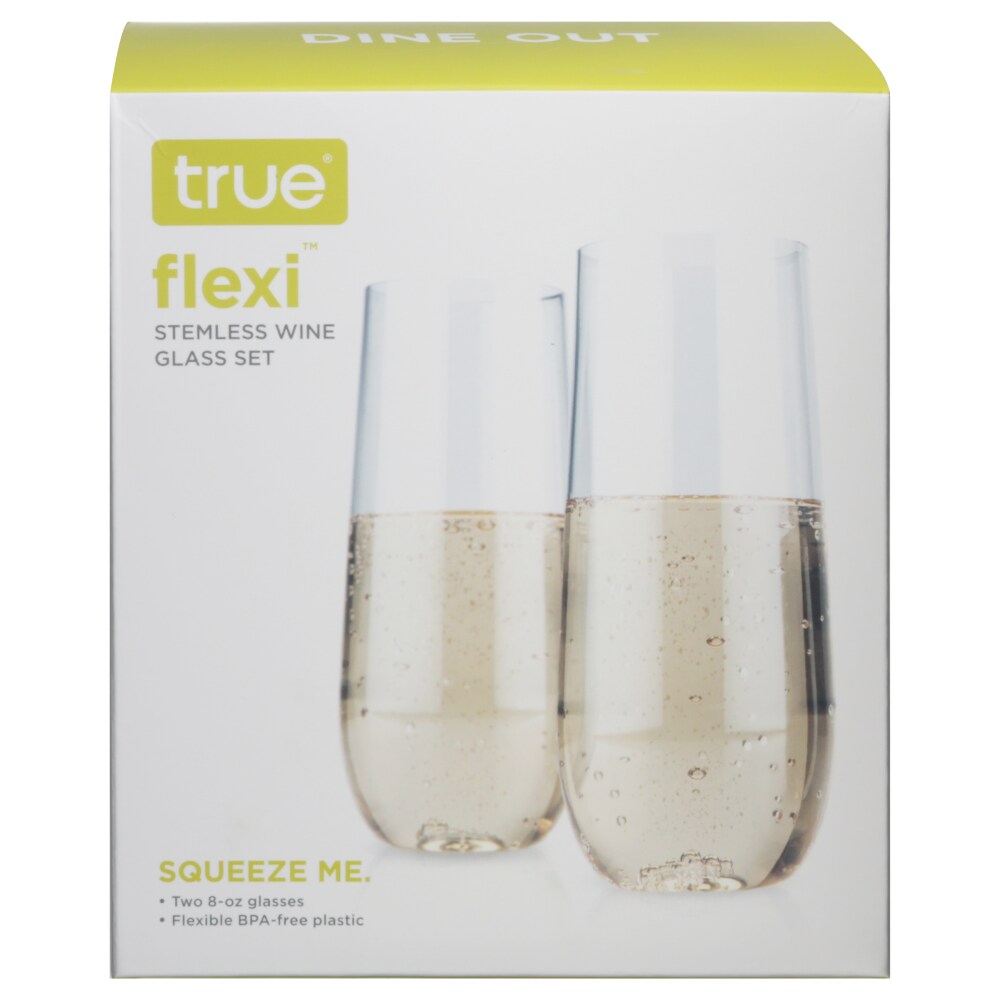 True Wine Glass Set, Stemless, 8 Ounce
