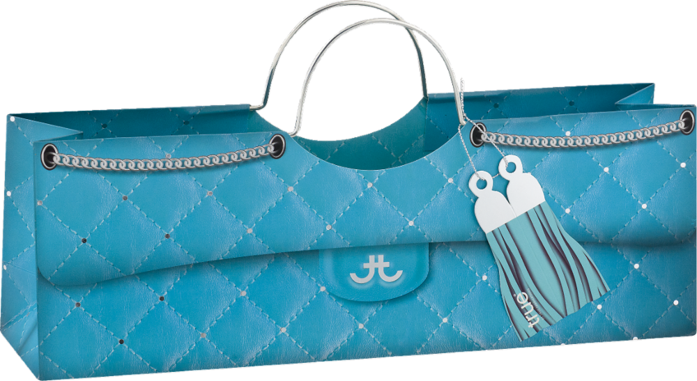 True Turquoise Quilted Wine Purse Bag
