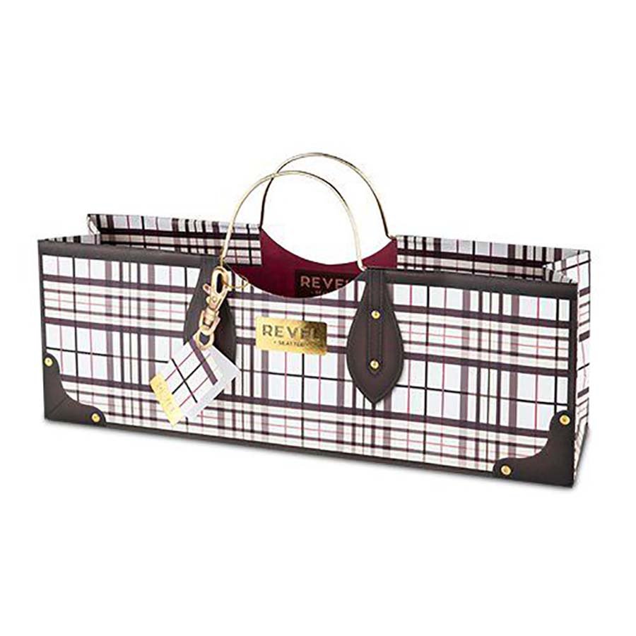 Revel True Seattle Plaid Wine Purse Bag