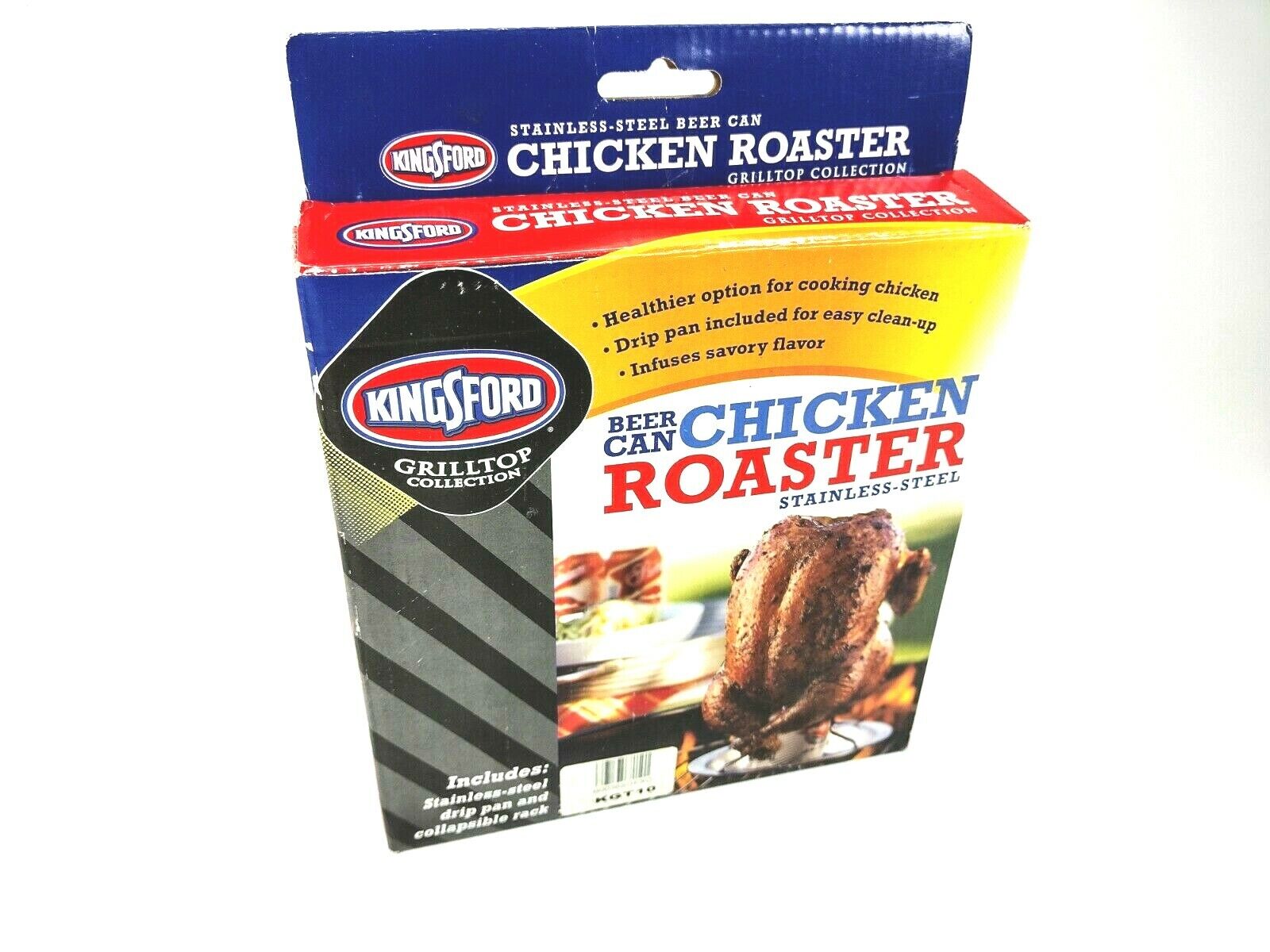 Kingsford Grill Stainless Steel Beer Can Chicken Roaster Barbecue