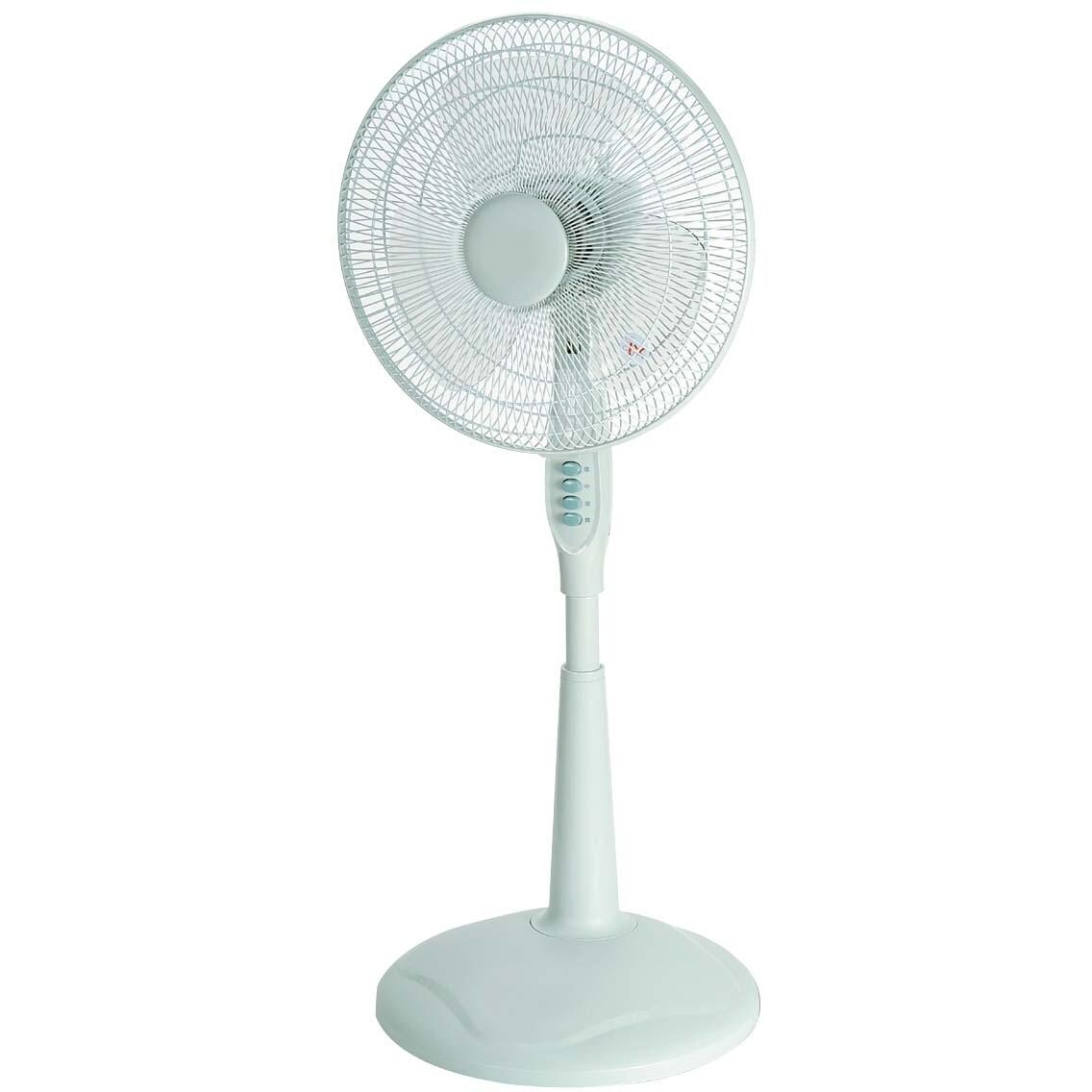 Sunpentown 14 In. Standing Fan W Fixed Or Oscillating Louver Rotation