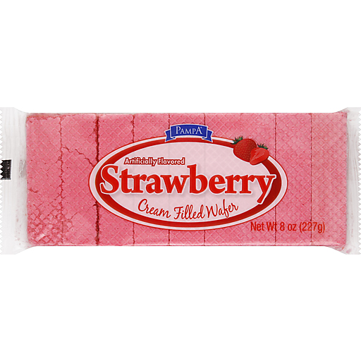 Pampa Cream Filled Wafer, Strawberry 8 Oz
