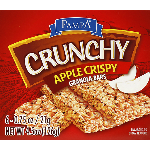 Pampa Granola Bars, Crunchy, Apple Crispy