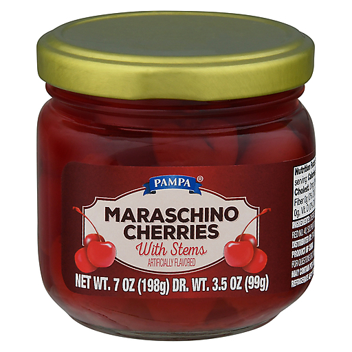Pampa Maraschino Cherries With Stems 7 Oz