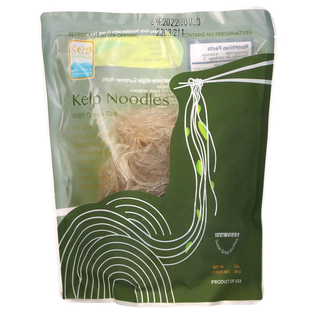 Sea Tangle Noodle Company Kelp Noodles With Green Tea, 12 Oz