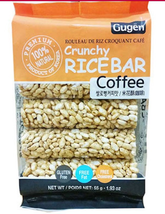 Gugen Coffee Crunchy Rice Bar, 1.93 Oz