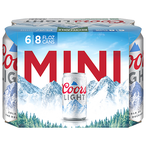 Coors Light Lager Beer, 8 Pack, 8 Fl. Oz. Cans, 4.2% ABV
