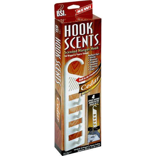 BSI Hook Scents Hanger Hook, Scented, Cedar