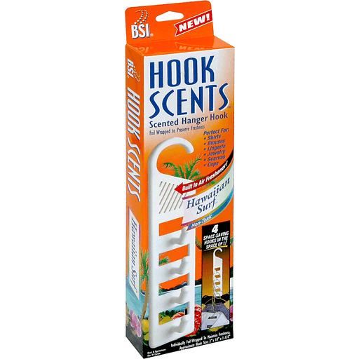 BSI Hook Scents Hanger Hook, Scented, Hawaiian Surf