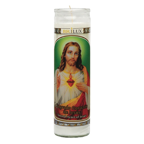 Veladora Red Candle Sagrado Corazon De Jesus