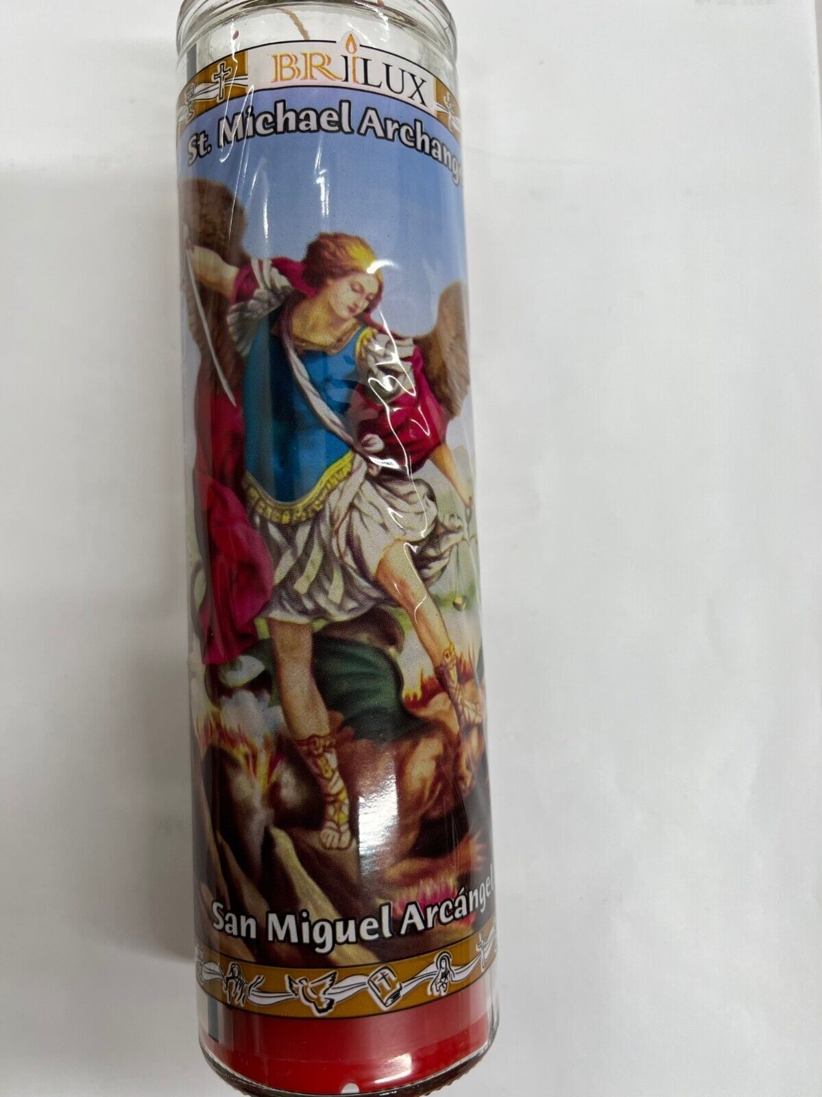 Veladora San Miguel Arcangel Roja