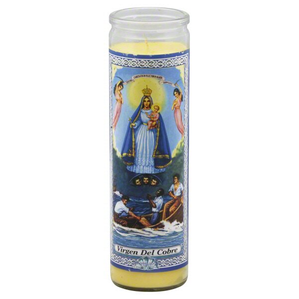 Brilux Virgen Del Cobre Religious Candle - Yellow Wax