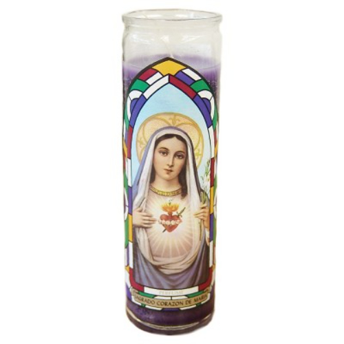 Veladora Bri-Lux Sagrado Corazon De Maria White Candle