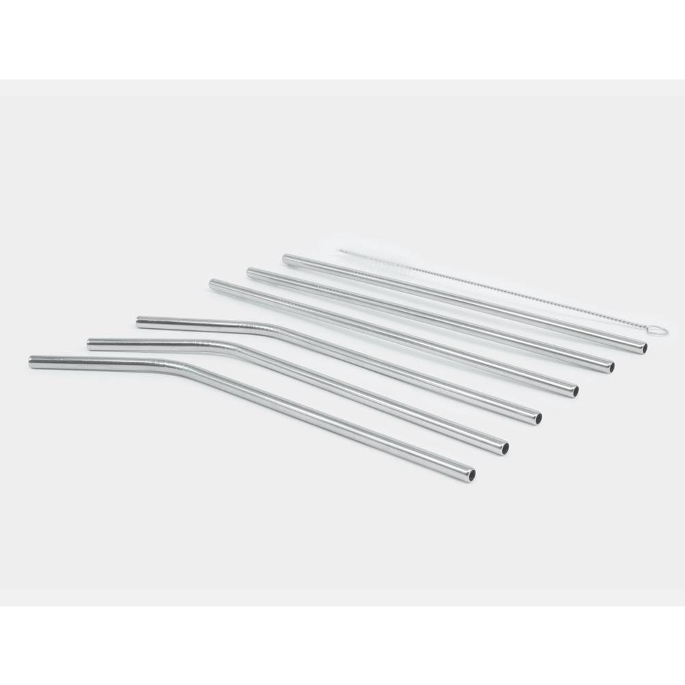 ExcelSteel 14-Piece Stainless Straw Set With Cleaning Brushes