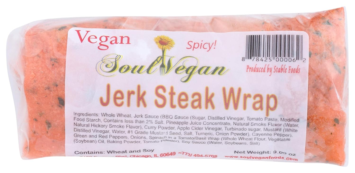 Soul Vegan Wrap Jerk Steak, 9.09 OZ