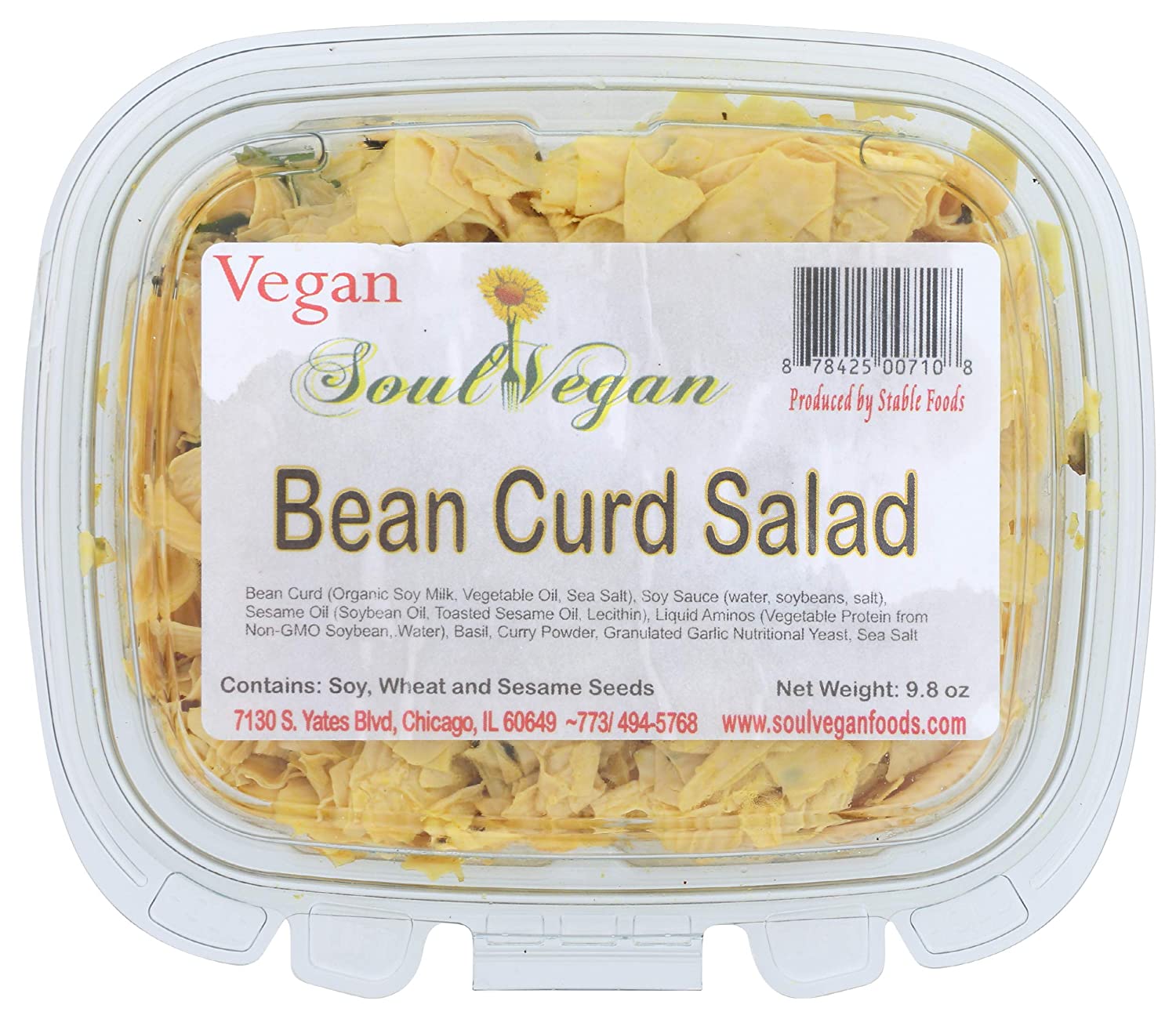 Soul Vegan Bean Curd Salad, 9.8 Ounce