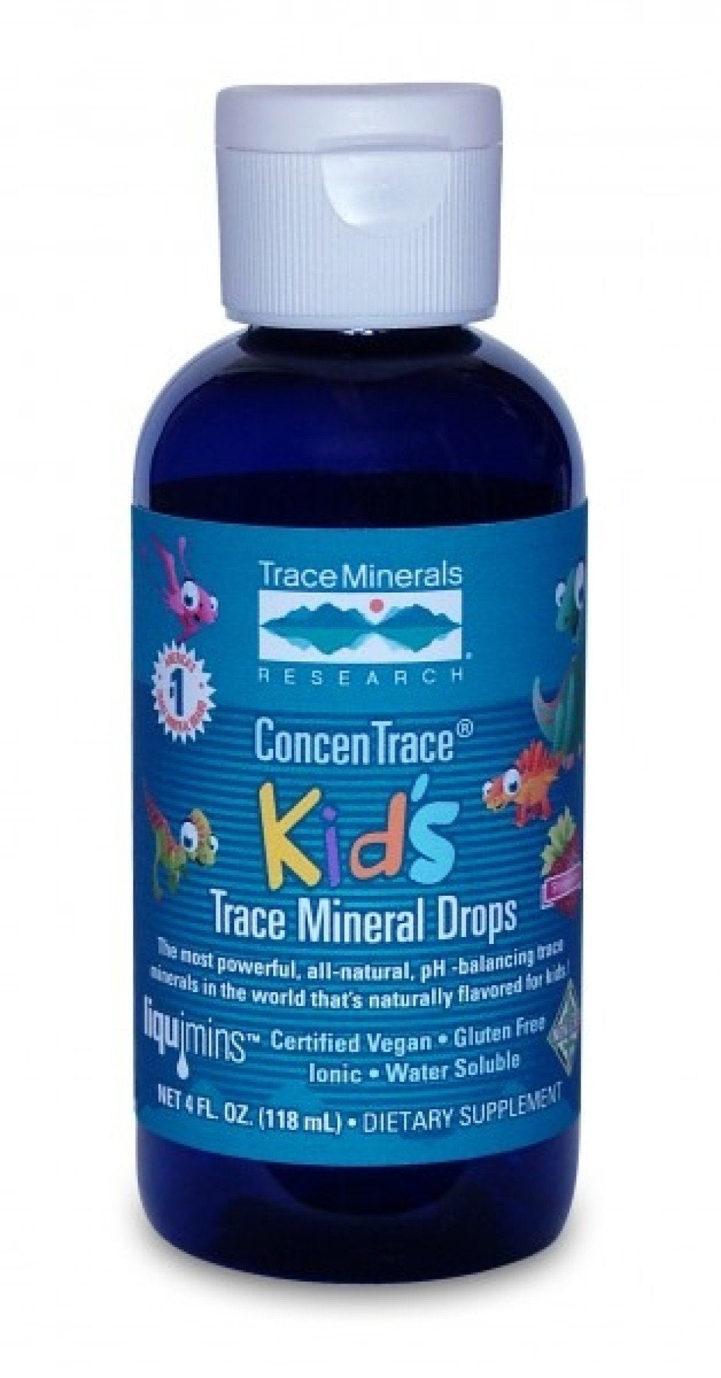 Trace Minerals Research ConcenTrace Kid's Mineral Drops Strawberry