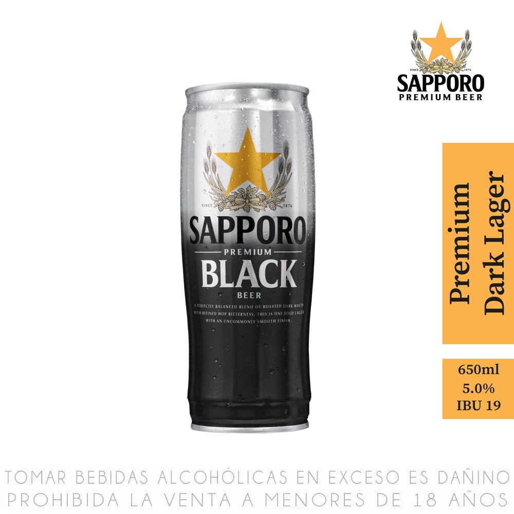 Sapporo Premium Black Beer Can