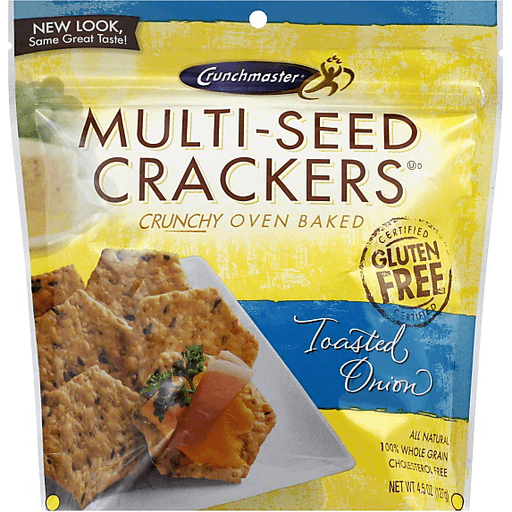 Crunchmaster Crackers, Multi Seed, Toasted Onion 4.5 Oz
