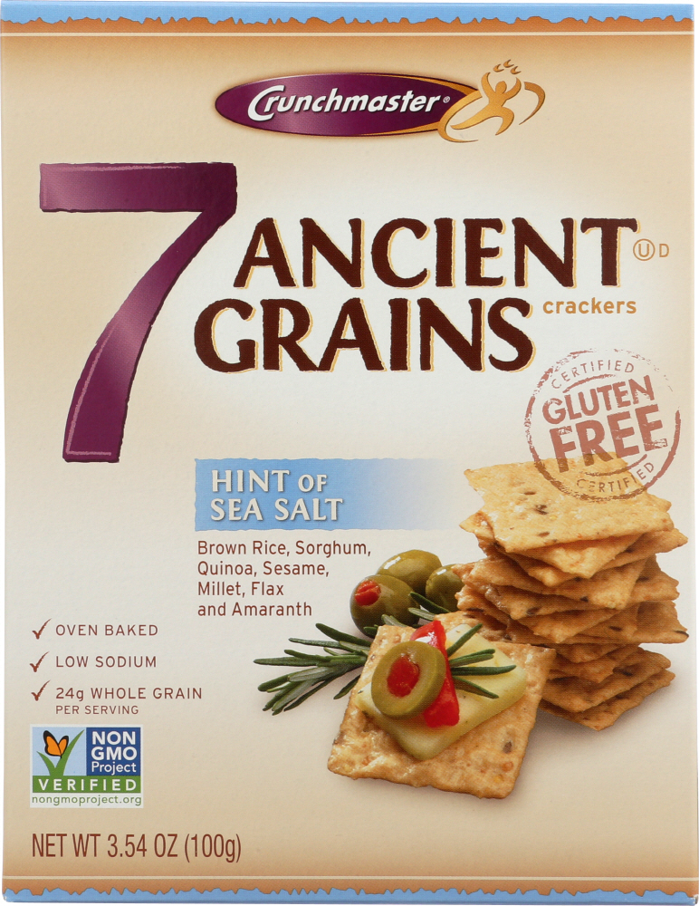 Crunchmaster 7 Ancient Grains Hint Of Sea Salt Crackers, 3.54 Oz