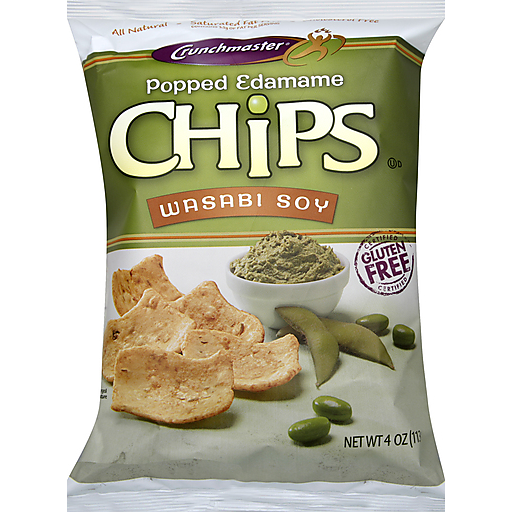 Crunchmaster Popped Edamame Chips Wasabi Soy