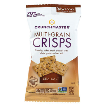 Crunchmaster Crisps - Single Serve Sea Salt - Case Of 6 - 1.25 Oz