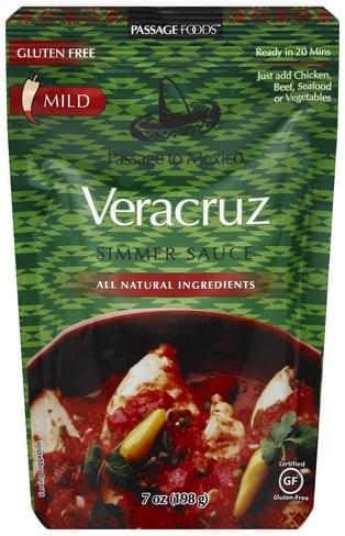 Passage Foods Veracruz, Mild Simmer Sauce - 7 Oz