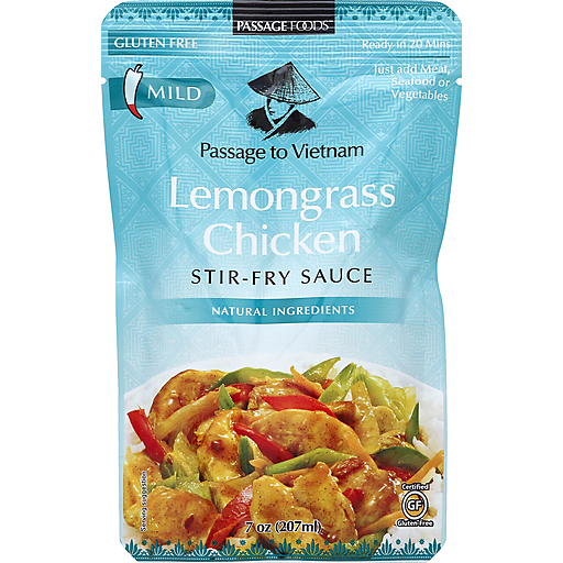 Passage Foods Stir Fry Sauce, Lemongrass Chicken, Mild 7 Oz
