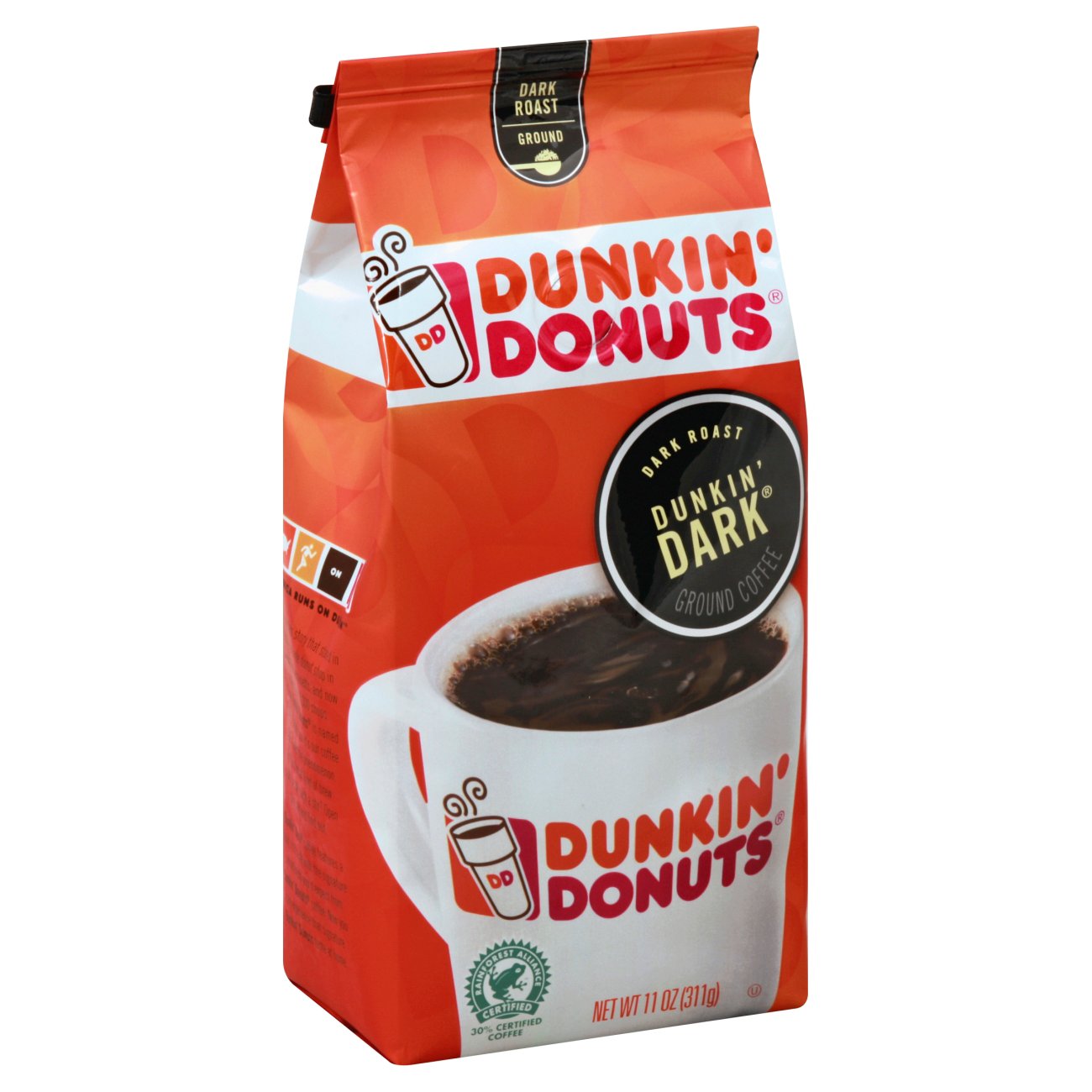 Dunkin' Donuts Coffee Ground Dark Roast 11oz Bag