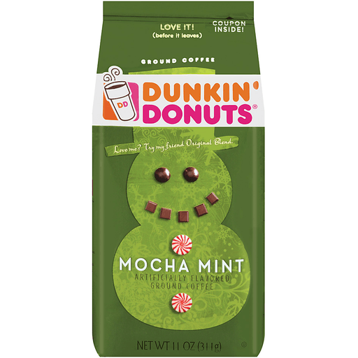Dunkin' Donuts Mocha Mint Ground Coffee 11 Oz Bag